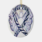 Zebra Stripe Awareness Ribbon Angel Art Ornamenten (Rechts)