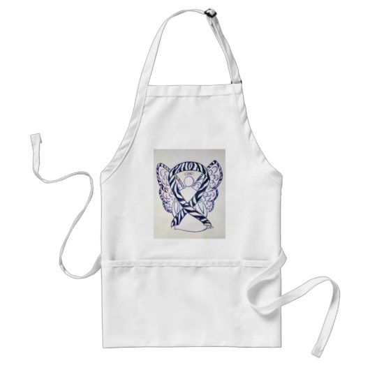 Zebra Stripe Awareness Ribbon Angel Art Schort (Voorkant)