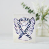 Zebra Stripe Awareness Ribbon Angel Briefkaarten (Staand voorkant)