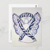 Zebra Stripe Awareness Ribbon Angel Briefkaarten (Voorkant / Achterkant)