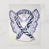 Zebra Stripe Awareness Ribbon Angel Briefkaarten (Voorkant)