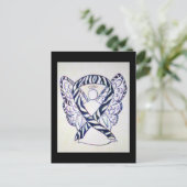 Zebra Stripe Awareness Ribbon Angel Briefkaarten (Staand voorkant)