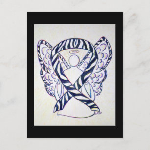 Zebra Stripe Awareness Ribbon Angel Briefkaarten