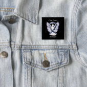 Zebra Stripe Awareness Ribbon Angel Button Pins (In situ)