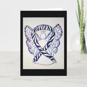 Zebra Stripe Awareness Ribbon Angel Wenskaart Kaart