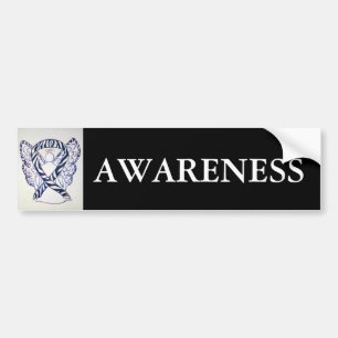 Zebra Stripe Awareness Ribbon Art Bumpersticker