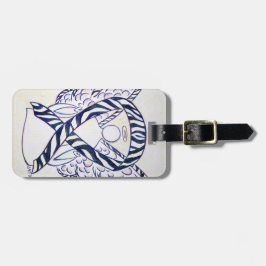 Zebra Stripe Awareness Ribbon Bagagelabel (Voorkant horizontaal)