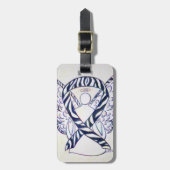 Zebra Stripe Awareness Ribbon Bagagelabel (Voorkant verticaal)