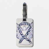 Zebra Stripe Awareness Ribbon Bagagelabel (Achterkant verticaal)