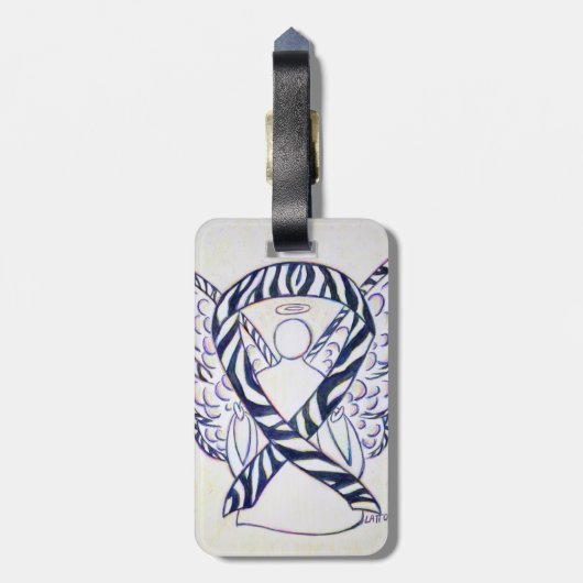 Zebra Stripe Awareness Ribbon Bagagelabel (Achterkant verticaal)