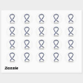 Zebra Stripe Awareness Ribbon Custom Sticker Decel (Vel)