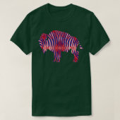 Zebra stripe Buffalo New York Bison T-shirt (Design voorkant)
