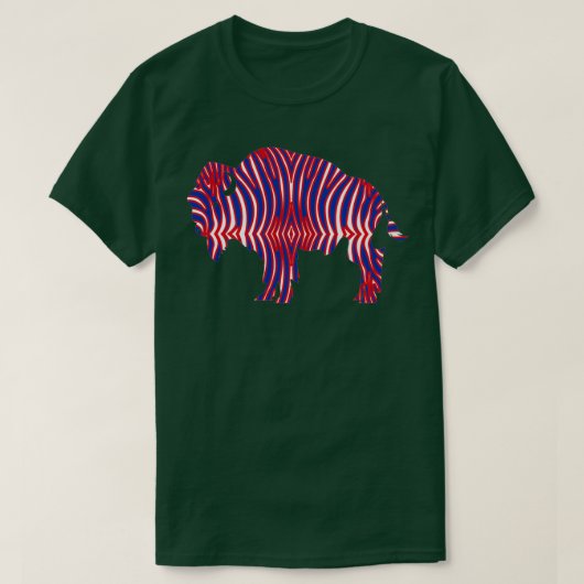 Zebra stripe Buffalo New York Bison T-shirt (Design voorkant)