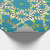 Zebra Stripe Diamond Modern Geometric Blue Pattern Cadeaupapier (Hoek)