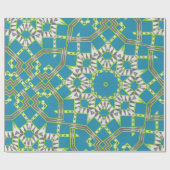 Zebra Stripe Diamond Modern Geometric Blue Pattern Cadeaupapier (Vlak)