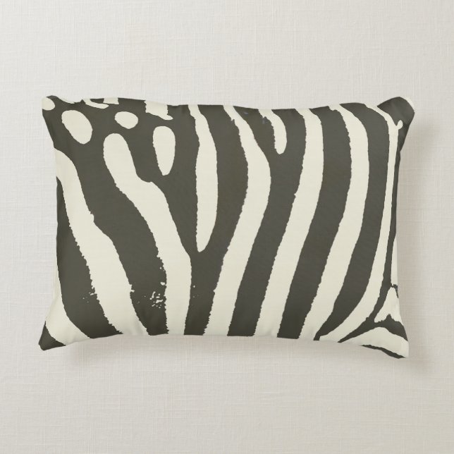 Zebra Stripe Dierenprint Patroon Accent Kussen (Achterkant)