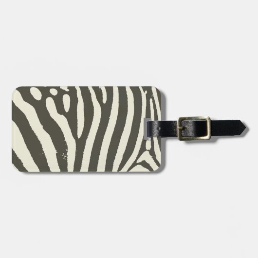 Zebra Stripe Dierenprint Patroon Bagagelabel (Voorkant horizontaal)