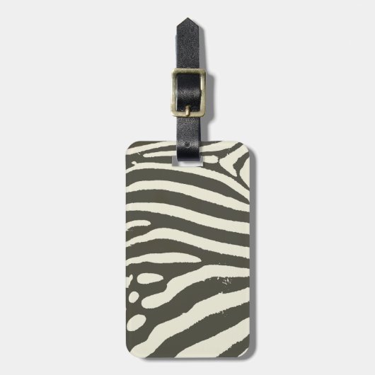 Zebra Stripe Dierenprint Patroon Bagagelabel (Voorkant verticaal)