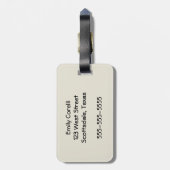 Zebra Stripe Dierenprint Patroon Bagagelabel (Achterkant verticaal)