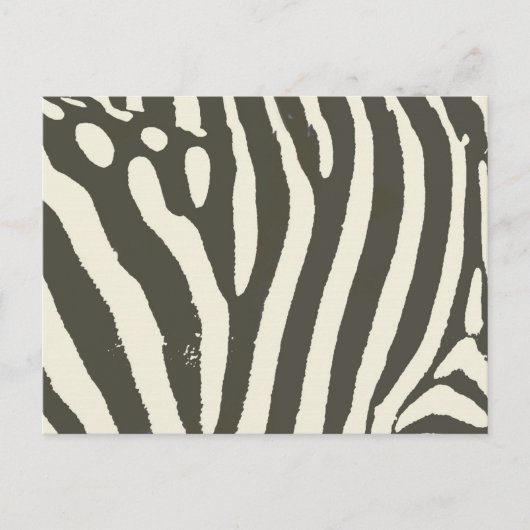 Zebra Stripe Dierenprint Patroon Briefkaart (Voorkant)