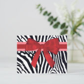 Zebra Stripe Dierenprint Patroon Briefkaart (Staand voorkant)