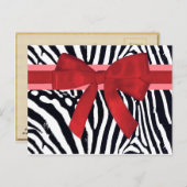 Zebra Stripe Dierenprint Patroon Briefkaart (Voorkant / Achterkant)