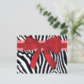 Zebra Stripe Dierenprint Patroon Briefkaart (Staand voorkant)
