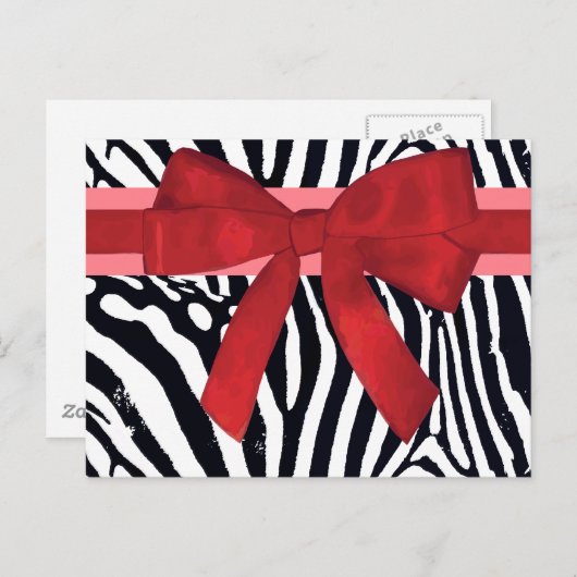 Zebra Stripe Dierenprint Patroon Briefkaart (Voorkant / Achterkant)