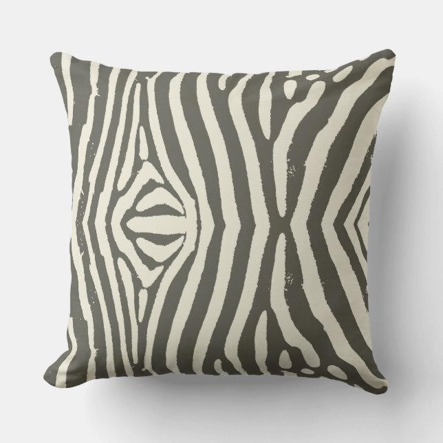 Zebra Stripe Dierenprint Patroon Buitenkussen (Voorkant)