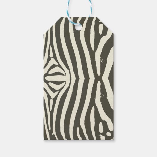 Zebra Stripe Dierenprint Patroon Cadeaulabel (Voorkant)