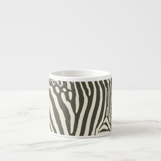 Zebra Stripe Dierenprint Patroon Espresso Kop (Voorkant)