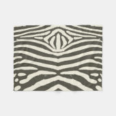 Zebra Stripe Dierenprint Patroon Fleece Deken (Voorkant (Horizontaal))