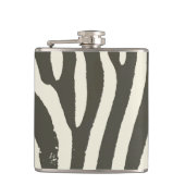 Zebra Stripe Dierenprint Patroon Heupfles (Voorkant)