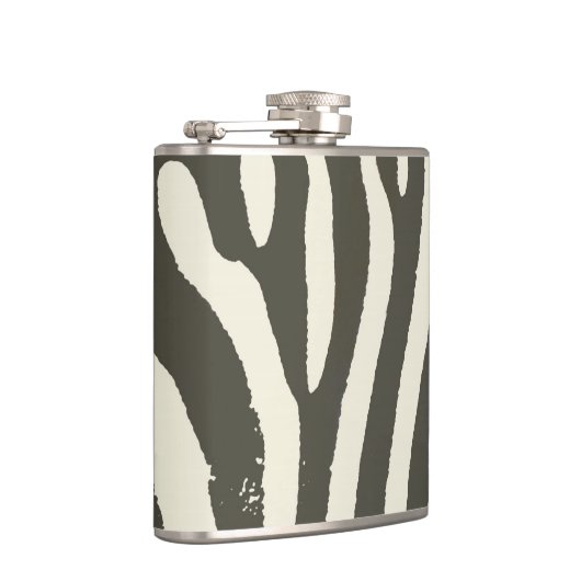 Zebra Stripe Dierenprint Patroon Heupfles (Rechts)
