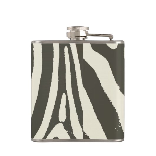 Zebra Stripe Dierenprint Patroon Heupfles (Achterkant)