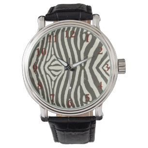 Zebra Stripe Dierenprint Patroon Horloge