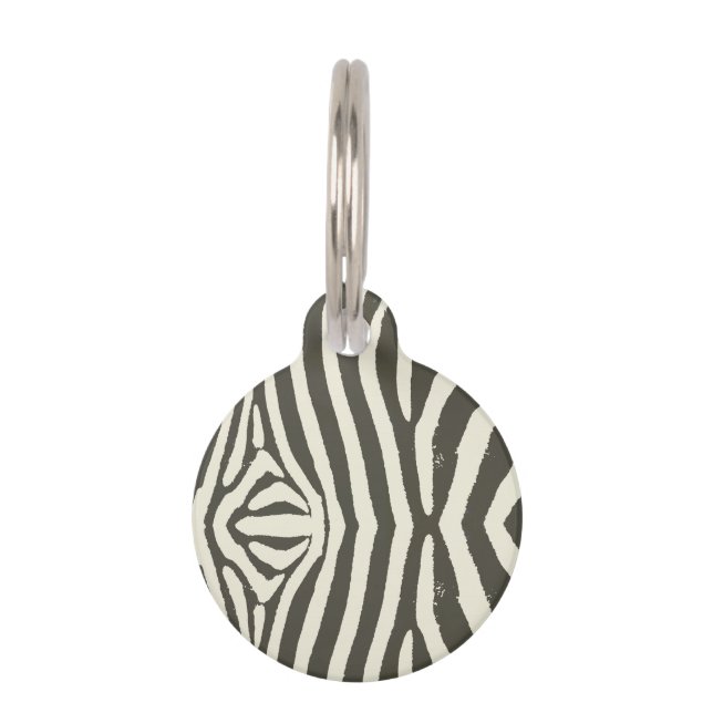 Zebra Stripe Dierenprint Patroon Huisdierpenning (Voorkant)