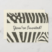 Zebra Stripe Dierenprint Patroon Kaart (Voorkant / Achterkant)