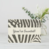 Zebra Stripe Dierenprint Patroon Kaart (Staand voorkant)