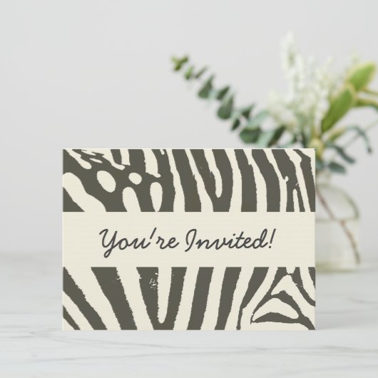 Zebra Stripe Dierenprint Patroon Kaart (Staand voorkant)
