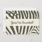 Zebra Stripe Dierenprint Patroon Kaart (Voorkant)