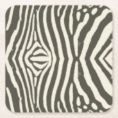 Zebra Stripe Dierenprint Patroon Kartonnen Onderzetters (Voorkant)