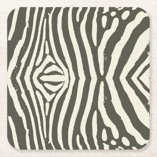 Zebra Stripe Dierenprint Patroon Kartonnen Onderzetters (Voorkant)