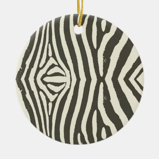 Zebra Stripe Dierenprint Patroon Keramisch Ornament (Voorkant)