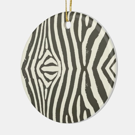 Zebra Stripe Dierenprint Patroon Keramisch Ornament (Links)