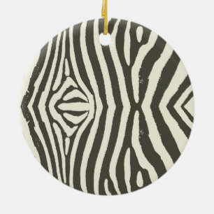 Zebra Stripe Dierenprint Patroon Keramisch Ornament