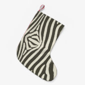 Zebra Stripe Dierenprint Patroon Kleine Kerstsok (Voorkant (Hangend))