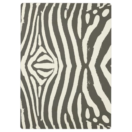 Zebra Stripe Dierenprint Patroon Klembord (Achterkant)