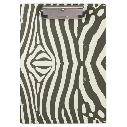 Zebra Stripe Dierenprint Patroon Klembord (Voorkant)