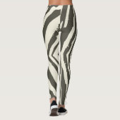 Zebra Stripe Dierenprint Patroon Leggings (Achterkant)